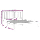 Houten bedframe met tijdloos ontwerp en massief grenenhout - Bedden & bedframes