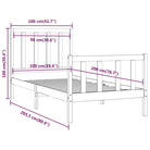 Houten bedframe met tijdloos ontwerp in massief grenenhout - Bedden & bedframes