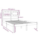 Houten bedframe met tijdloos ontwerp van massief grenenhout - Bedden & bedframes