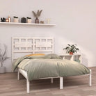 Houten bedframe met tijdloos ontwerp van massief grenenhout - Wit / 120 x 200 cm - Bedden & bedframes