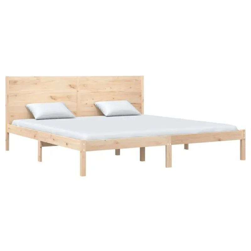 Houten bedframe van massief grenenhout met aanvullende ondersteuning - Bedden & bedframes