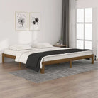 Houten bedframe van massief grenenhout met extra ondersteuning - Honingbruin / 200 x 200 cm - Bedden & bedframes