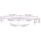 Houten bedframe van massief grenenhout met extra ondersteuning - Bedden & bedframes