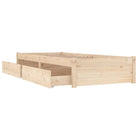 Houten bedframe van massief grenenhout met levering bevat - Bedden & bedframes