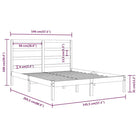 Houten bedframe van massief grenenhout met levering bevat - Bedden & bedframes