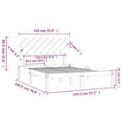 Houten bedframe van massief grenenhout met levering bevat - Bedden & bedframes