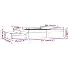 Houten bedframe van massief grenenhout met levering bevat - Bedden & bedframes
