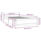 Houten bedframe van massief grenenhout met levering bevat - Bedden & bedframes
