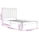 Houten bedframe van massief grenenhout met levering bevat - Bedden & bedframes