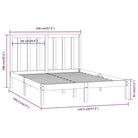 Houten bedframe van massief grenenhout met levering bevat - Bedden & bedframes