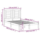Houten bedframe van massief grenenhout met levering bevat - Bedden & bedframes