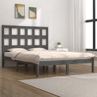 Houten bedframe van massief grenenhout met levering bevat - Grijs / 150 x 200 cm - Bedden & bedframes