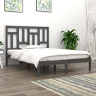 Houten bedframe van massief grenenhout met levering bevat - Grijs / 200 x 200 cm - Bedden & bedframes