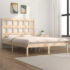 Houten bedframe van massief grenenhout met levering bevat - Naturel / 200 x 200 cm - Bedden & bedframes