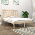 Houten bedframe van massief grenenhout met levering bevat - Naturel / 140 x 190 cm - Bedden & bedframes