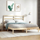 Houten bedframe van massief grenenhout met levering bevat - Naturel / 140 x 200 cm - Bedden & bedframes