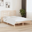 Houten bedframe van massief grenenhout met levering bevat - Naturel / 160 x 200 cm - Bedden & bedframes