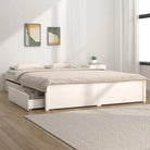 Houten bedframe van massief grenenhout met levering bevat - Wit / 140 x 190 cm - Bedden & bedframes