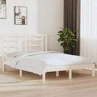 Houten bedframe van massief grenenhout met levering bevat - Wit / 140 x 190 cm - Bedden & bedframes