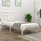 Houten bedframe van massief grenenhout met levering bevat - Wit / 90 x 190 cm - Bedden & bedframes