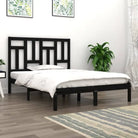 Houten bedframe van massief grenenhout met levering bevat - Zwart / 200 x 200 cm - Bedden & bedframes