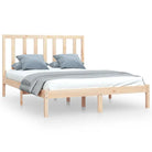 Houten bedframe van massief grenenhout met tijdloos design - Bedden & bedframes
