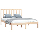 Houten bedframe van massief grenenhout met tijdloos design - Bedden & bedframes