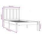 Houten bedframe van massief grenenhout met tijdloos ontwerp - Bedden & bedframes