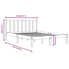 Houten bedframe van massief grenenhout met tijdloos ontwerp - Bedden & bedframes