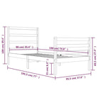 Houten bedframe van massief grenenhout met tijdloos ontwerp - Bedden & bedframes