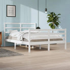 Houten bedframe van massief grenenhout met tijdloos ontwerp - Wit / 160 x 200 cm - Bedden & bedframes