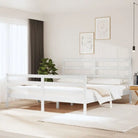 Houten bedframe van massief grenenhout met tijdloos ontwerp - Wit / 180 x 200 cm - Bedden & bedframes