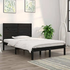Houten bedframe van massief grenenhout met tijdloos ontwerp - Zwart / 140 x 190 cm - Bedden & bedframes