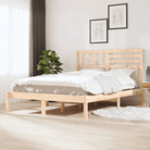Houten bedframe van massief grenenhout voor een comfortabele nachtrust - Naturel / 150 x 200 cm - Bedden & bedframes
