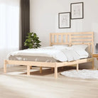 Houten bedframe van massief grenenhout voor een comfortabele nachtrust - Naturel / 160 x 200 cm - Bedden & bedframes