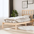 Houten bedframe van massief grenenhout voor een comfortabele nachtrust - Naturel / 90 x 190 cm - Bedden & bedframes