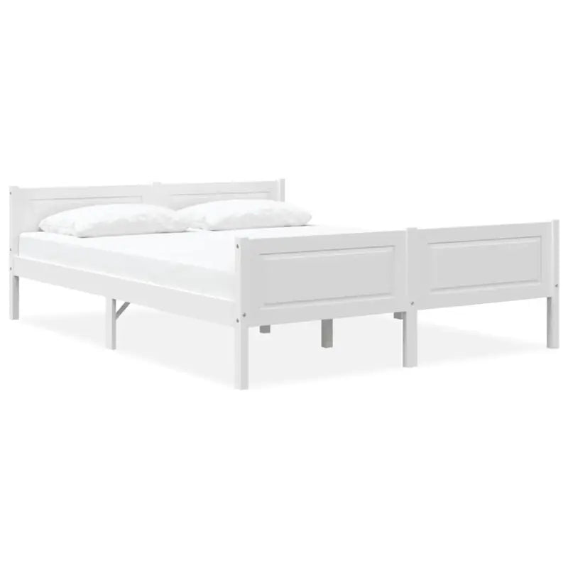 Houten bedframe van massief grenenhout voor een moderne slaapkamer - Wit / 140 x 200 cm - Bedden & bedframes