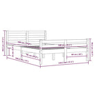 Houten bedframe van massief grenenhout voor een moderne slaapkamer - Bedden & bedframes