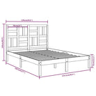 Houten bedframe van massief grenenhout voor een moderne slaapkamer - Bedden & bedframes