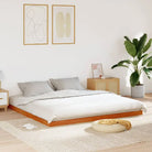 Houten bedframe van massief grenenhout voor een moderne slaapkamer - Wasbruin / 200 x 200 cm - Bedden & bedframes