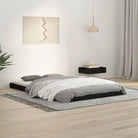 Houten bedframe van massief grenenhout voor een moderne slaapkamer - Zwart / 120 x 190 cm - Bedden & bedframes