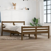 Houten bedframe van massief grenenhout voor een moderne slaapkamer - Bedden & bedframes