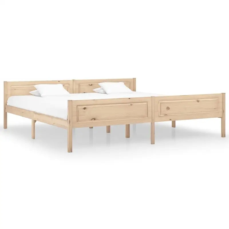 Houten bedframe van massief grenenhout voor een moderne slaapkamer - Bruin / 200 x 200 cm - Bedden & bedframes