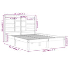 Houten bedframe van massief grenenhout voor een moderne slaapkamer - Bedden & bedframes