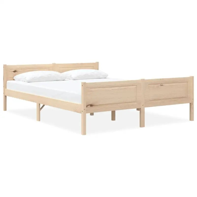 Houten bedframe van massief grenenhout voor een moderne slaapkamer - Bruin / 160 x 200 cm - Bedden & bedframes