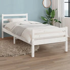 Houten bedframe van massief grenenhout voor een moderne slaapkamer - Wit / 100 x 200 cm - Bedden & bedframes