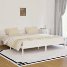 Houten bedframe van massief grenenhout voor een moderne slaapkamer - Wit / 200 x 200 cm - Bedden & bedframes