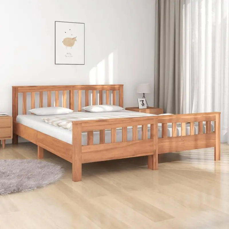 Houten Bedframe van Massief Teakhout voor een Stoer Slaapkamerfeest - 160 x 200 cm - Bedden & bedframes