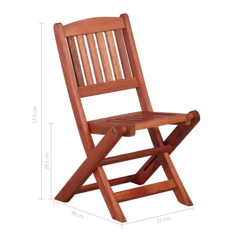 Houten bistroset voor kinderen van massief eucalyptushout levering bevat - Tuinsets