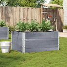 Houten bloempot van massief grenenhout met open bodem en gegalvaniseerde scharnieren - Grijs / 120 x 80 x 60.5 cm / 1